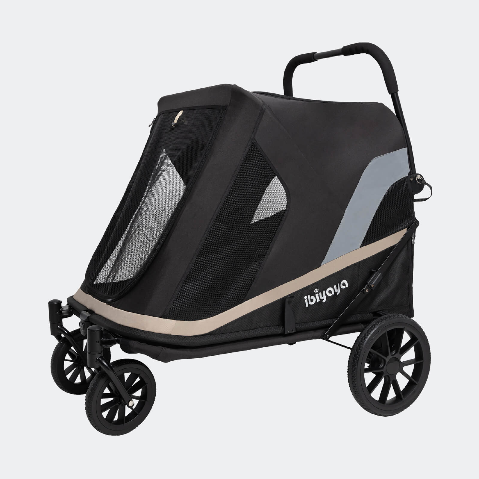dog stroller 4 wheels Injured Senior Dog Stroller Large Grand Cruiser, 4-Wheel Foldable Big Dog