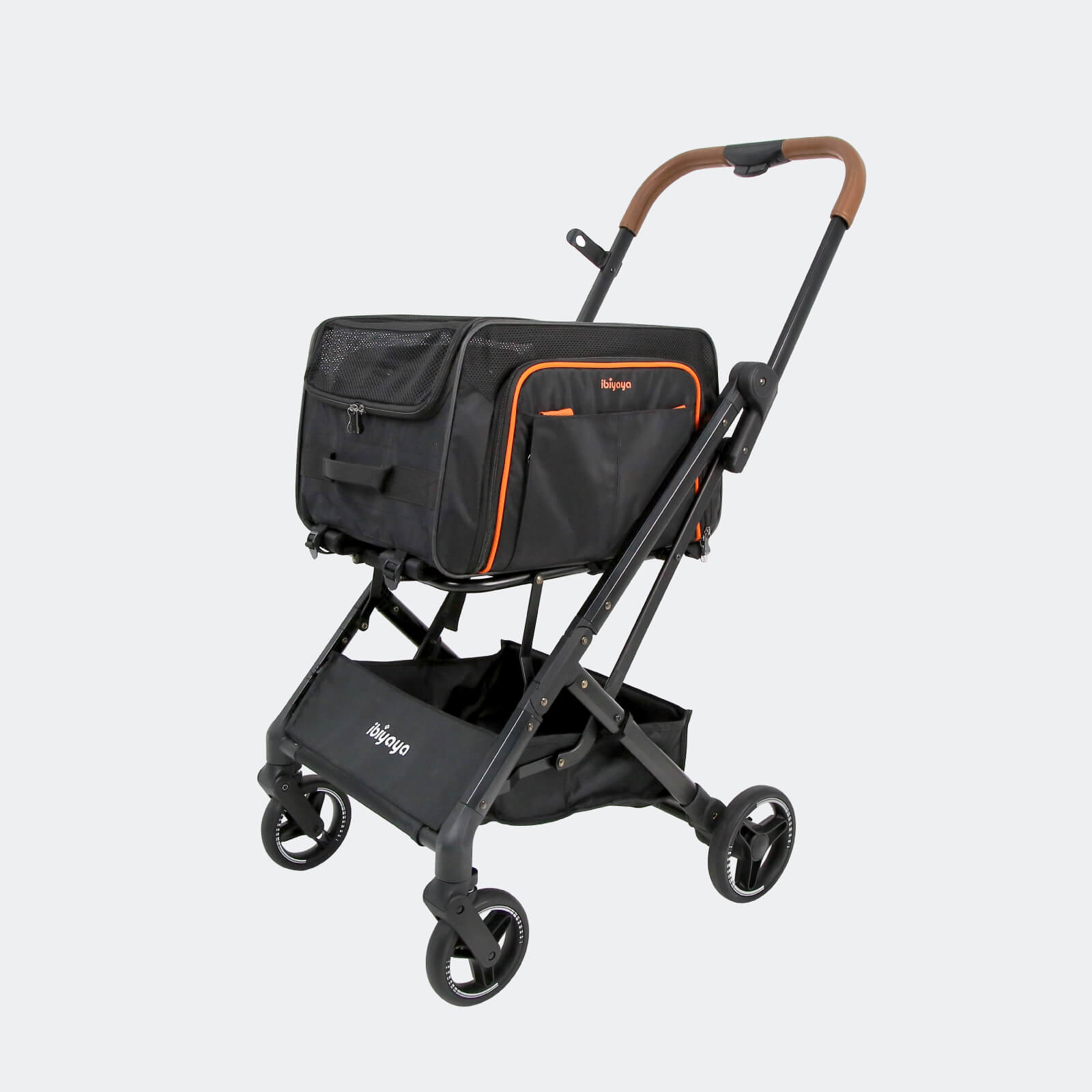 dog stroller ibiyaya JetPaw: 3-in-One Pet Stroller with Removable Airline-Approved Carrier Expandable Rolling Pet Backpack for Dogs & Cats