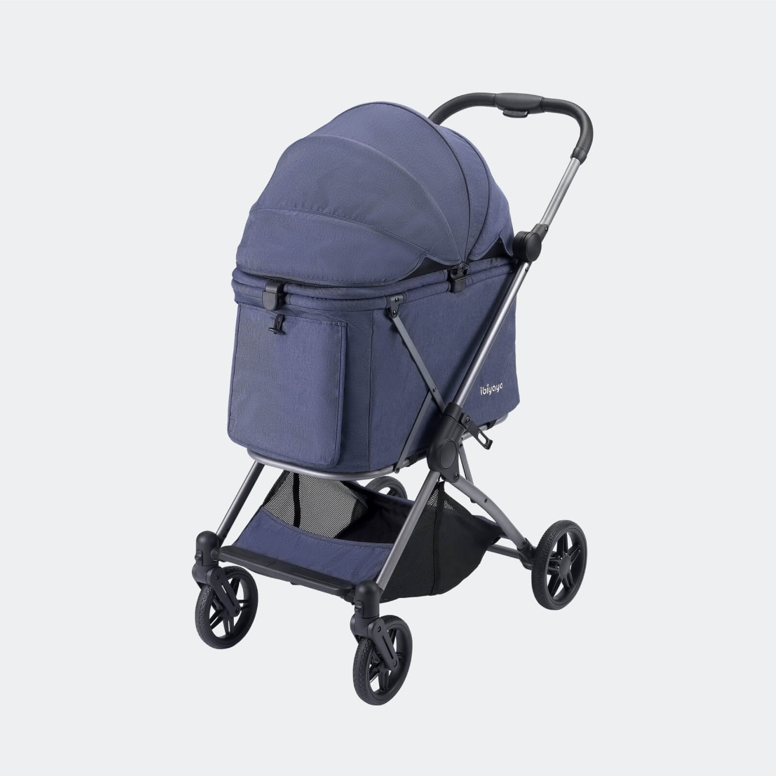 Maxi Deep Carriage Pet Stroller with Puncture-Free EVA-Rubber Wheels