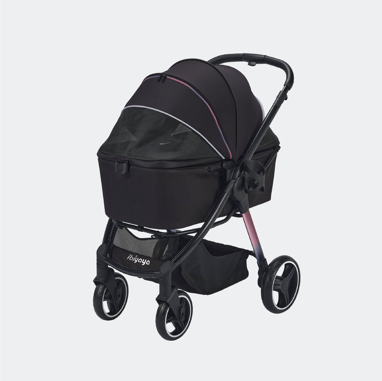 Retro Luxe Pet Stroller, Medium 4-Wheel Luxury Dog-Cat Stroller