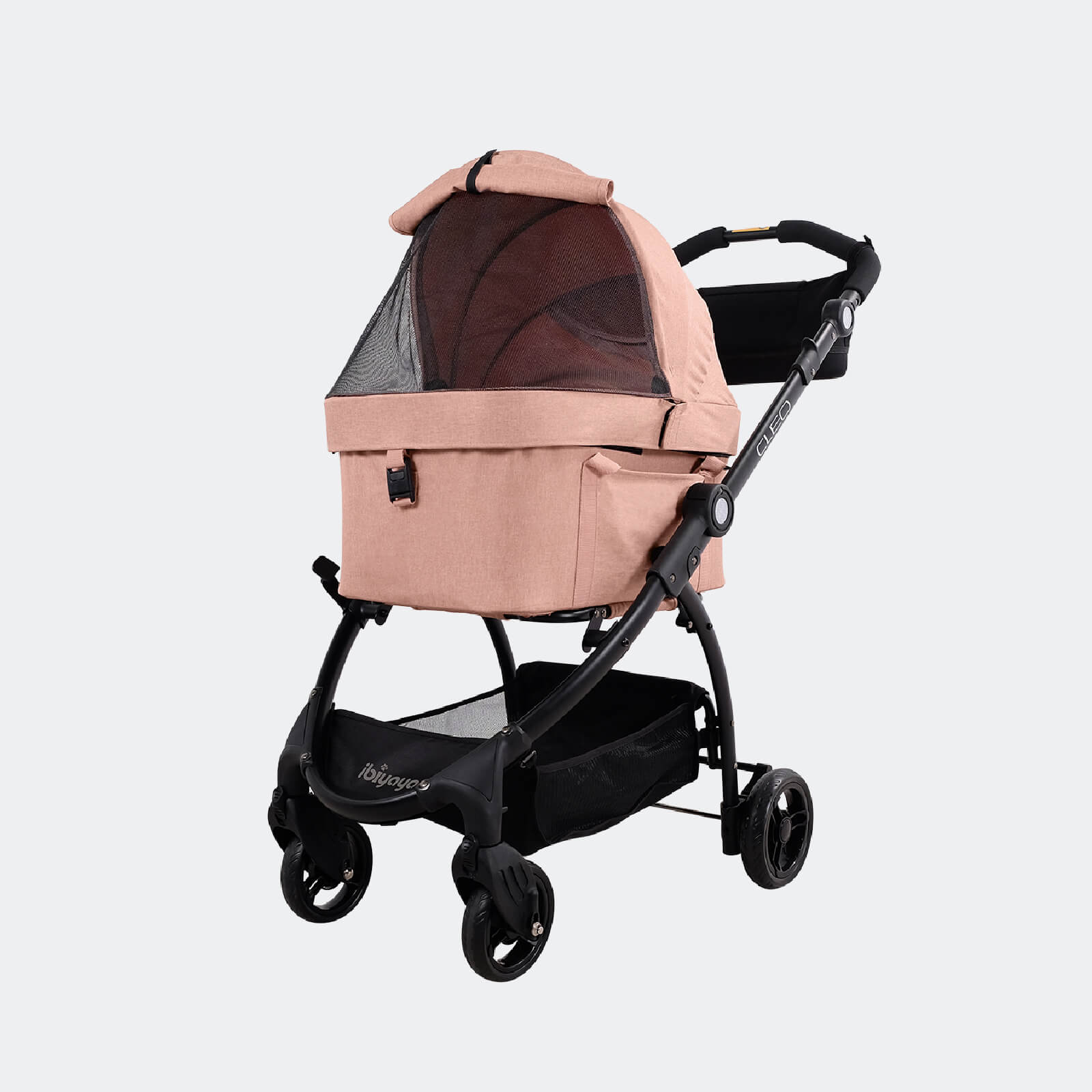 dog stroller medium Garvee Large Dog Stroller, 4 Wheel Pet Stroller for Medium or Senior Dogs, One-Click Foldable