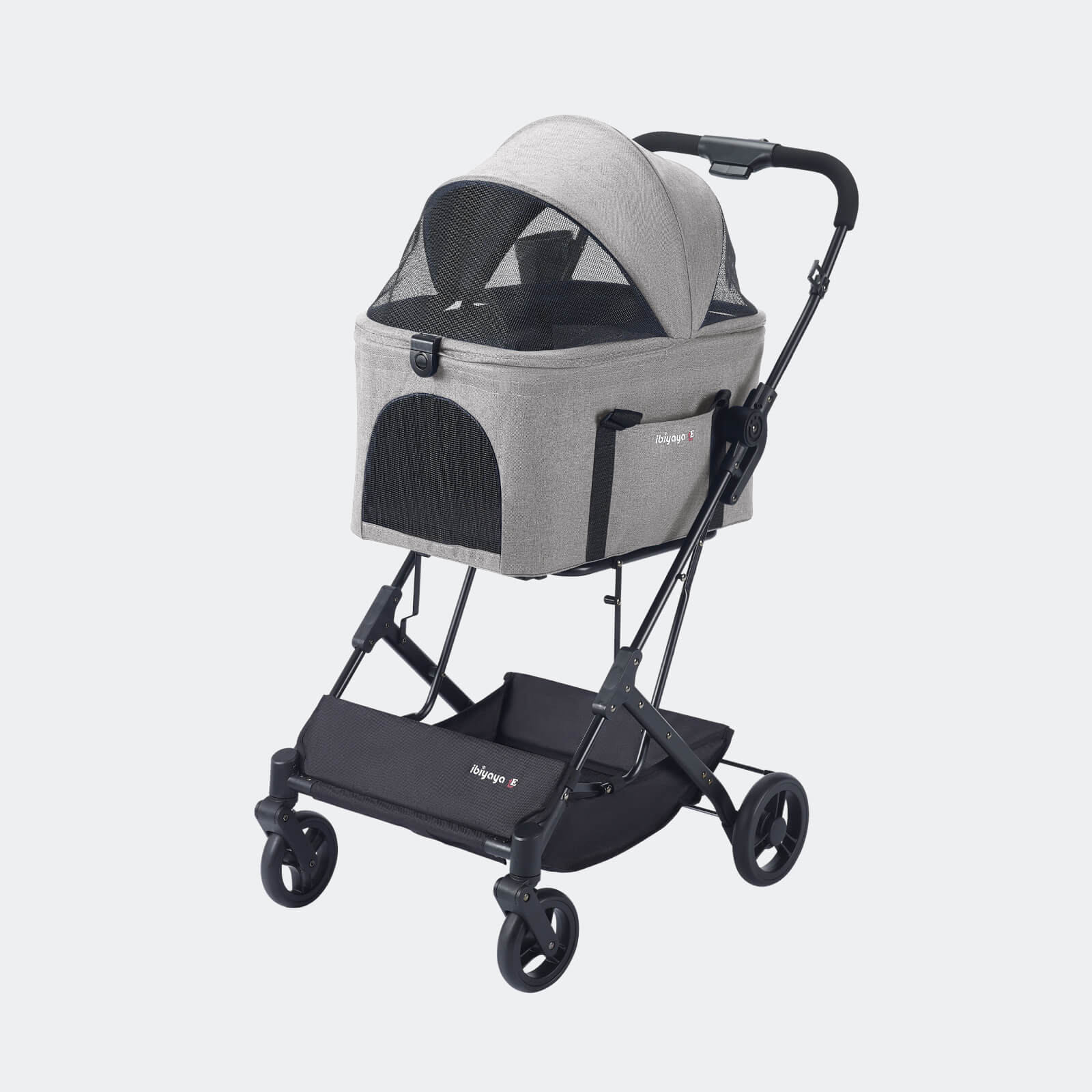 ibiyaya® Essential – Travois Tri-fold Pet Travel System XL, Pet Stroller with Detachable Carrier
