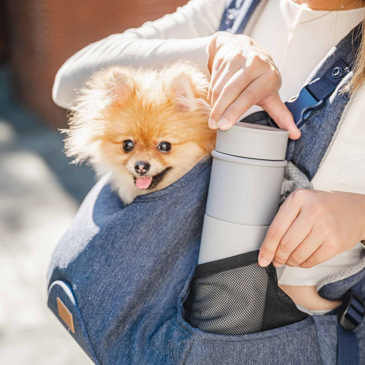 (Open-box item) Hug Pack Dog Sling Carrier Pet Front Chest Wrap Carrier