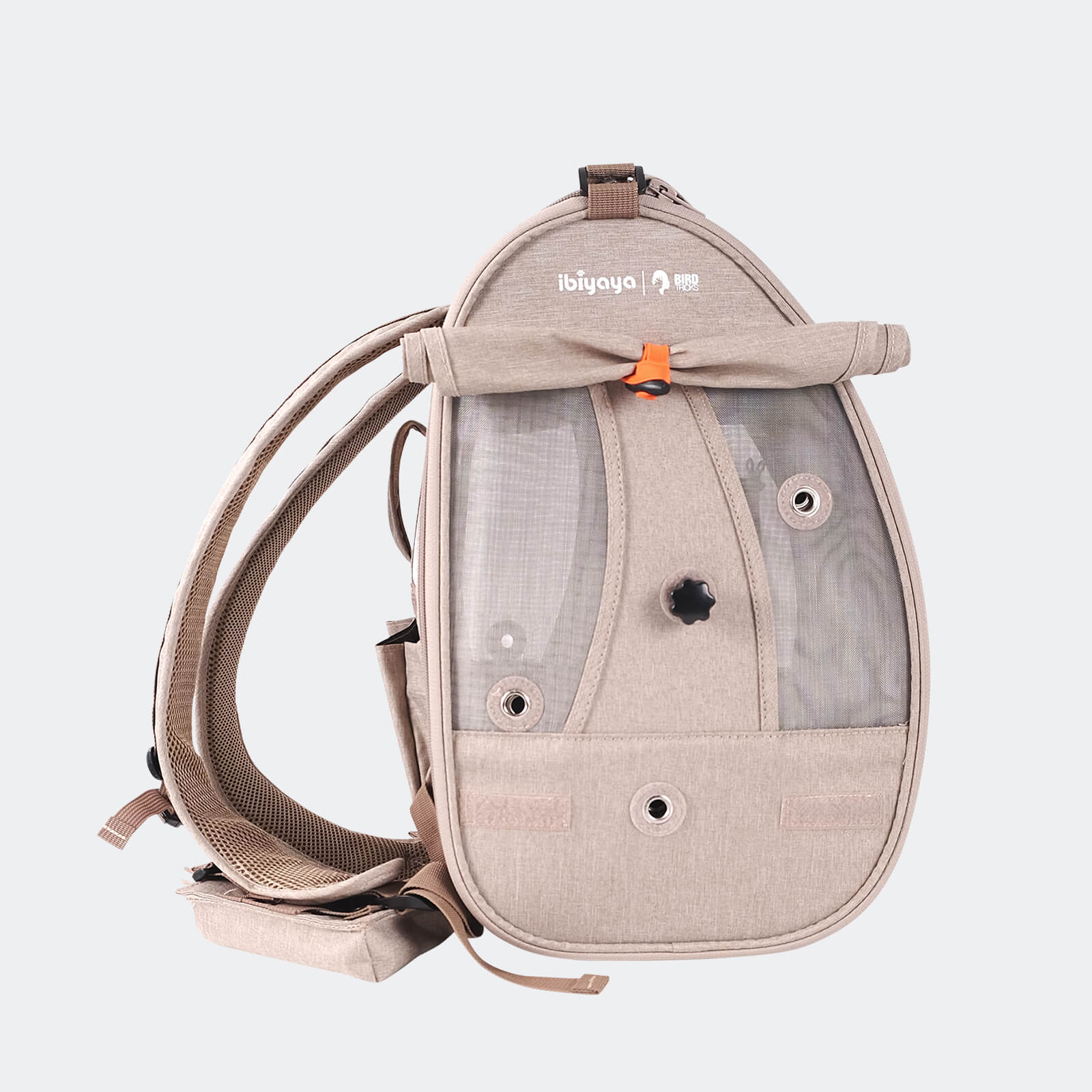 ibiyaya x BirdTricks TrackPack for Birds, Patented Small Bird Carrier Backpack with Perch