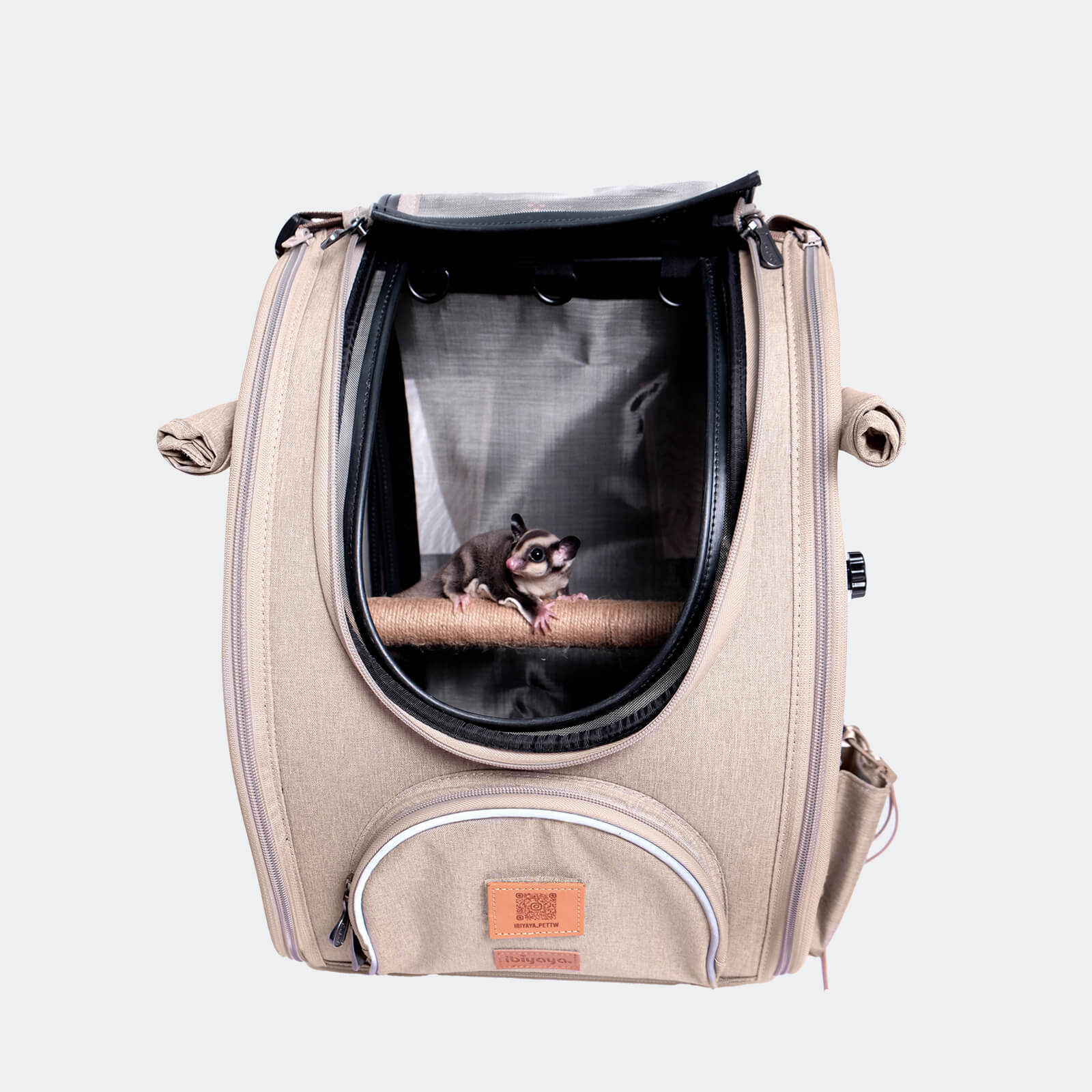 ibiyaya x BirdTricks TrackPack for Birds, Patented Small Bird Carrier Backpack with Perch