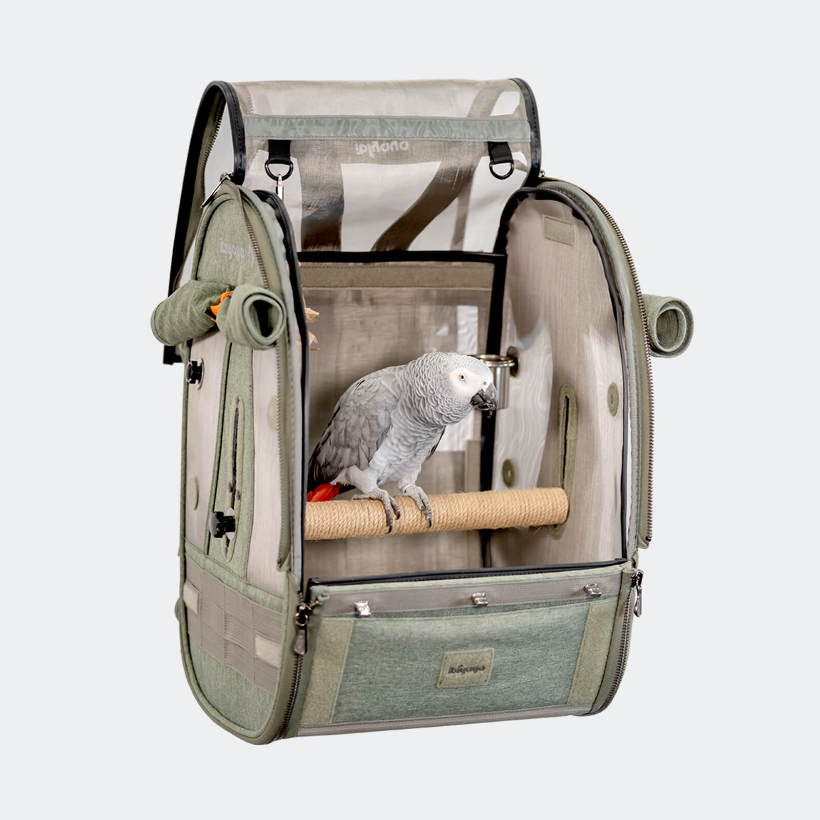 ibiyaya x BirdTricks Medium Size TrackPack, Backpack Bird Travel Carrier