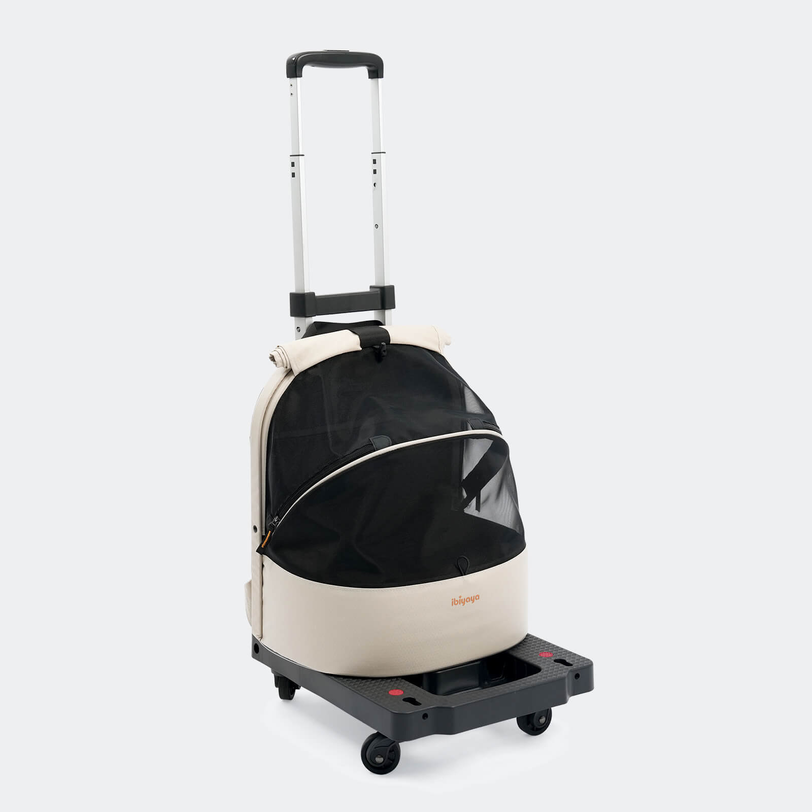 Panorama Zipper-free Small Pet Travel Carrier, Cat-Dog Chest Carrier, with Optional Wheels