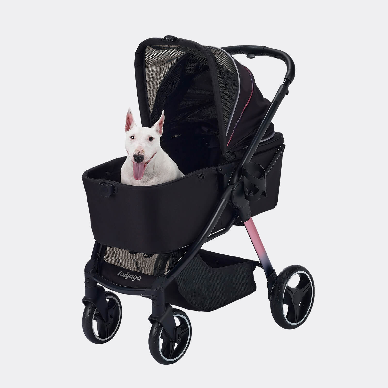 Retro Luxe Pet Stroller, Medium 4-Wheel Luxury Dog-Cat Stroller