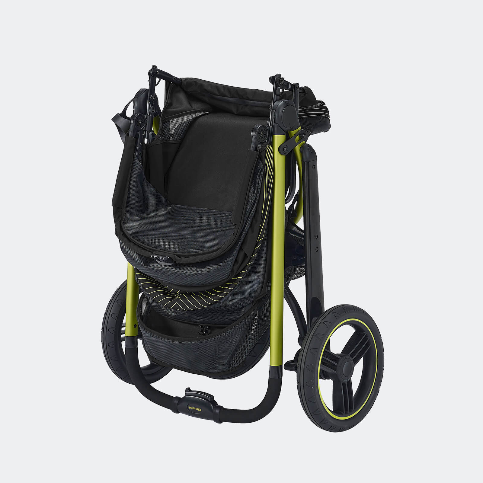 The Beast Pet Jogging Stroller, 3-Wheel All-Terrain Dog-Cat Pram