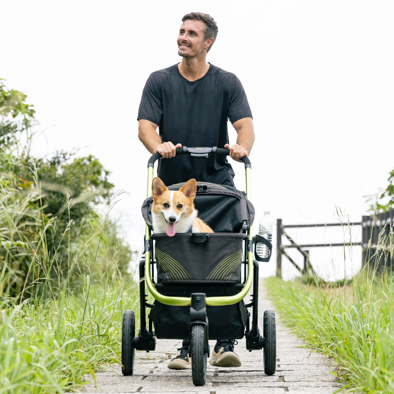 The Beast Pet Jogging Stroller, 3-Wheel All-Terrain Dog-Cat Pram