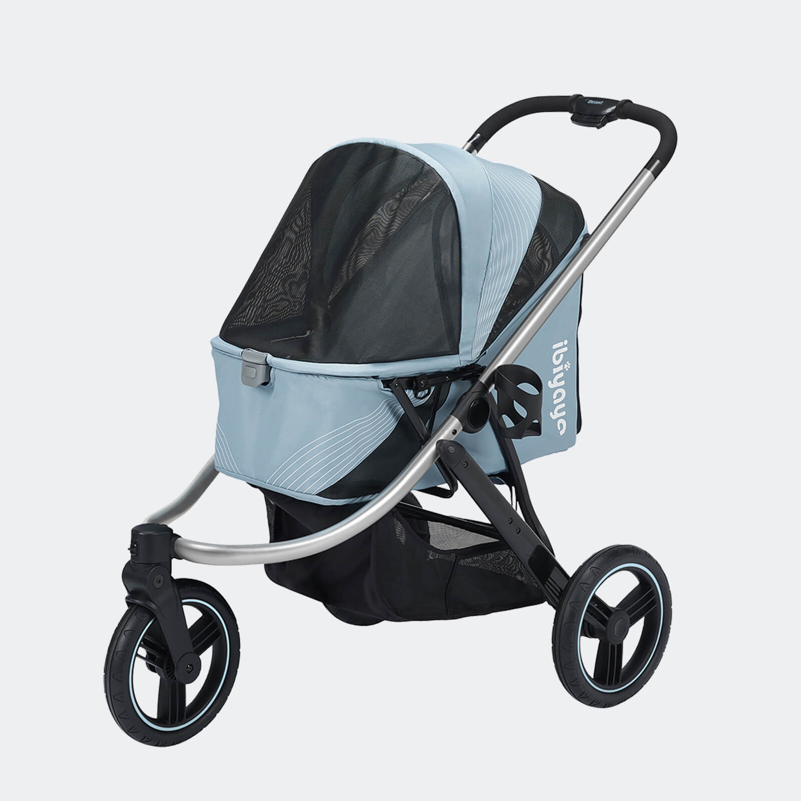 The Beast Pet Jogging Stroller, 3-Wheel All-Terrain Dog-Cat Pram