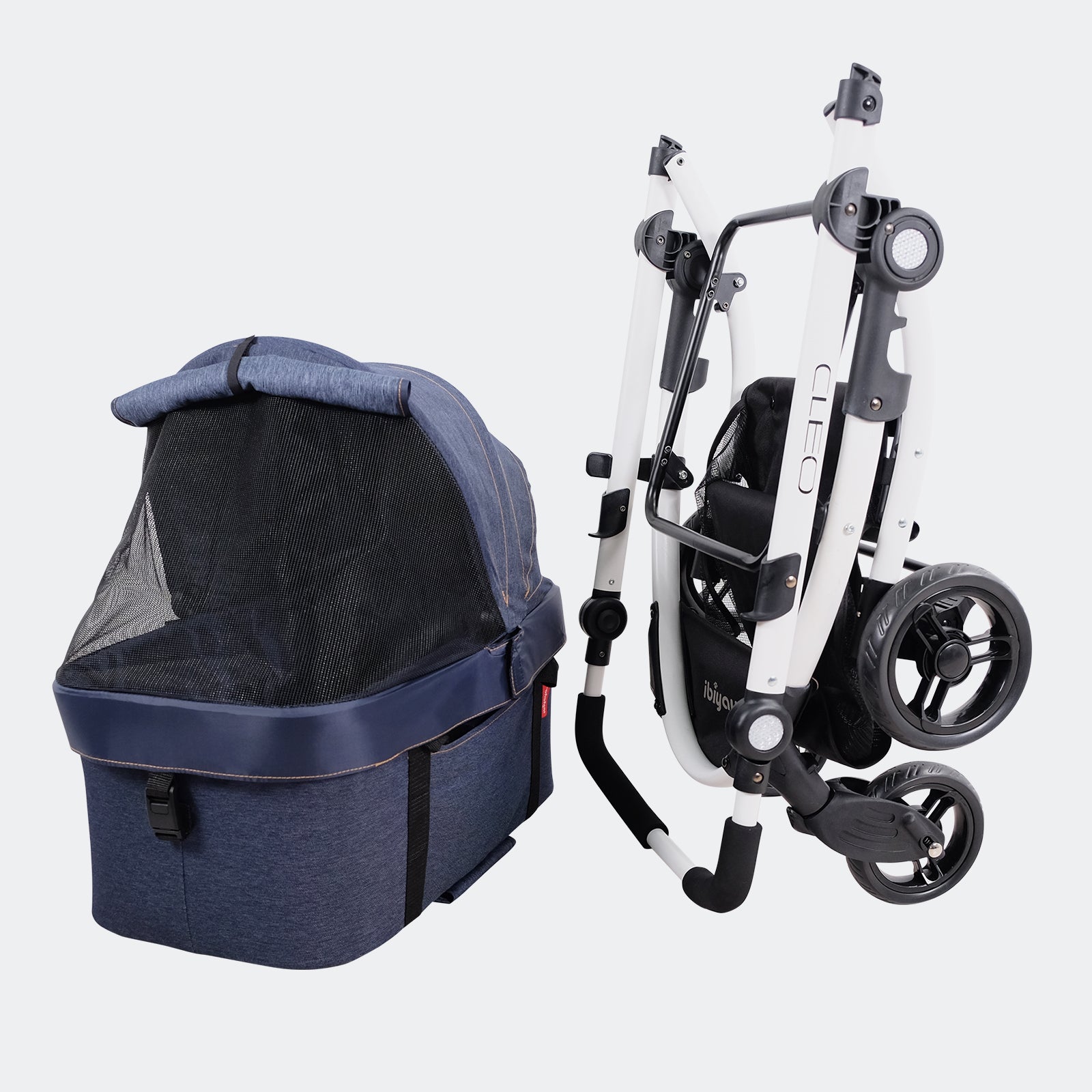 (Open-box item) New CLEO Travel System Pet Stroller Best Medium-Sized Dog, Cat, & Rabbit Stroller