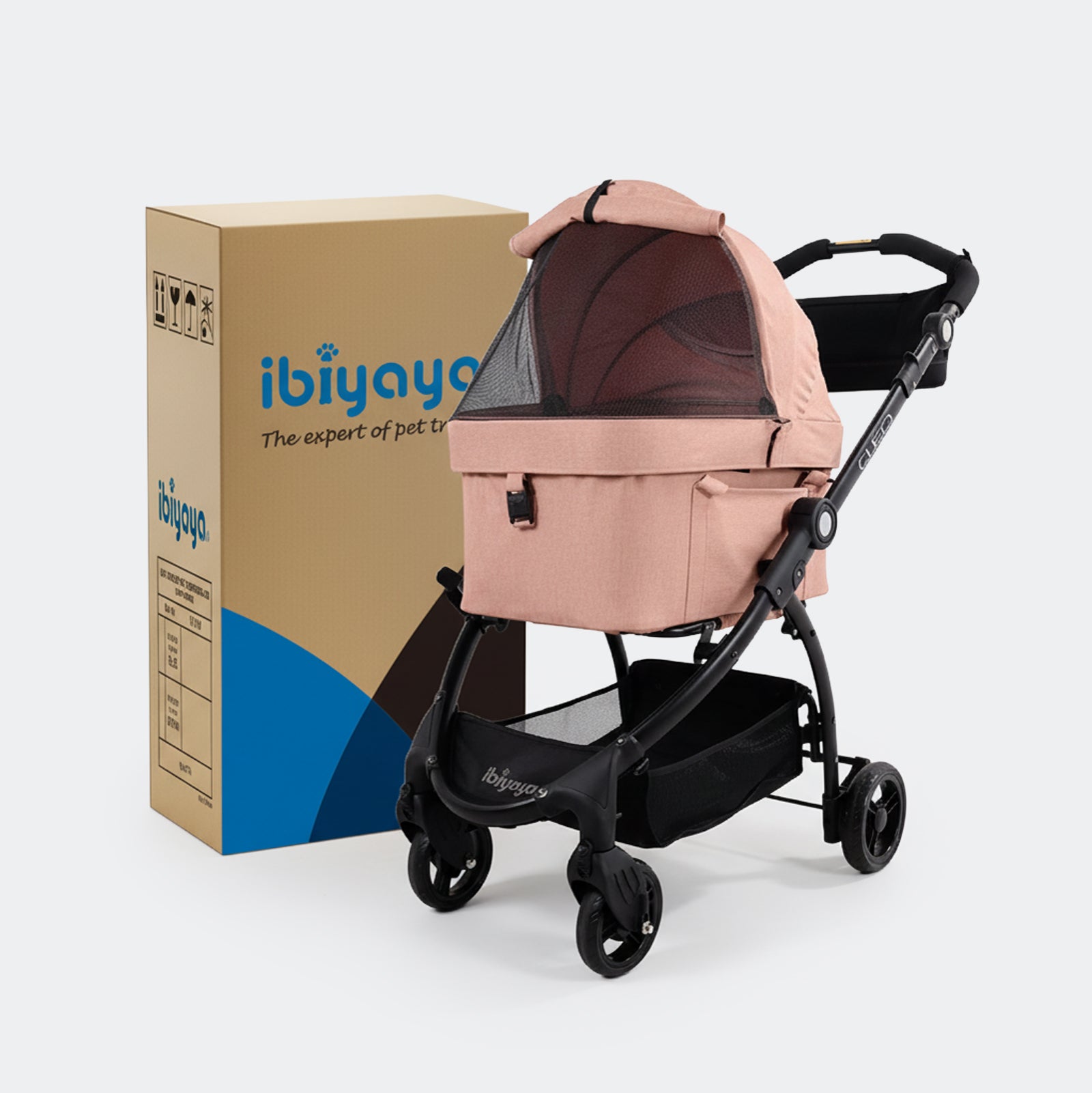 (Open-box item) New CLEO Travel System Pet Stroller Best Medium-Sized Dog, Cat, & Rabbit Stroller