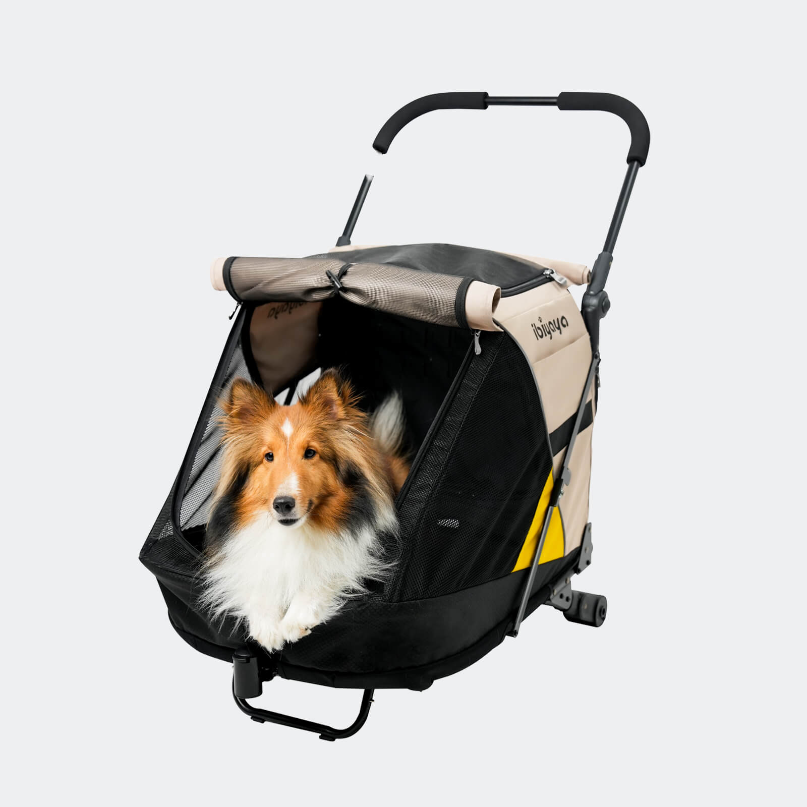 Minika 3-in-1 Pet Stroller System Foldable Dog Bicycle Trailer & Soft Crate Kennel