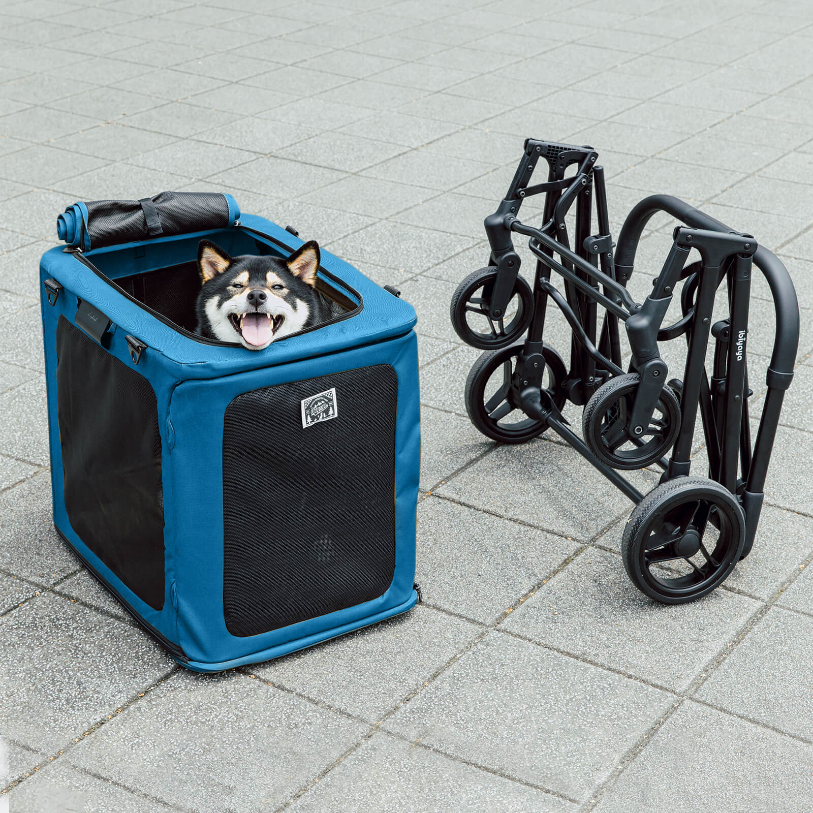 BigBuddy Pet Stroller and Soft Crate Combo, 2-in-1 Pet Wagon