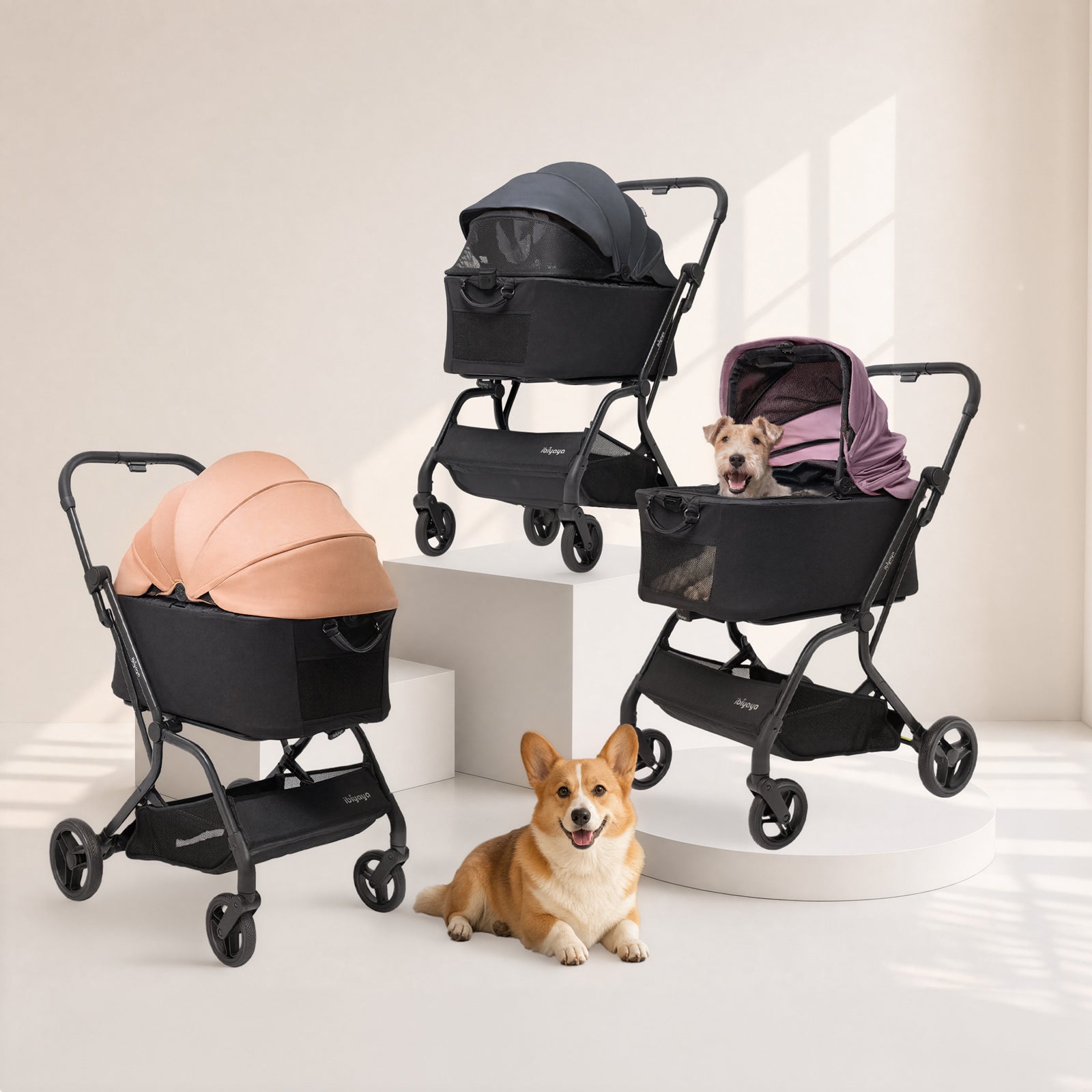 HUE-GO Detachable Pet Stroller & Capsule