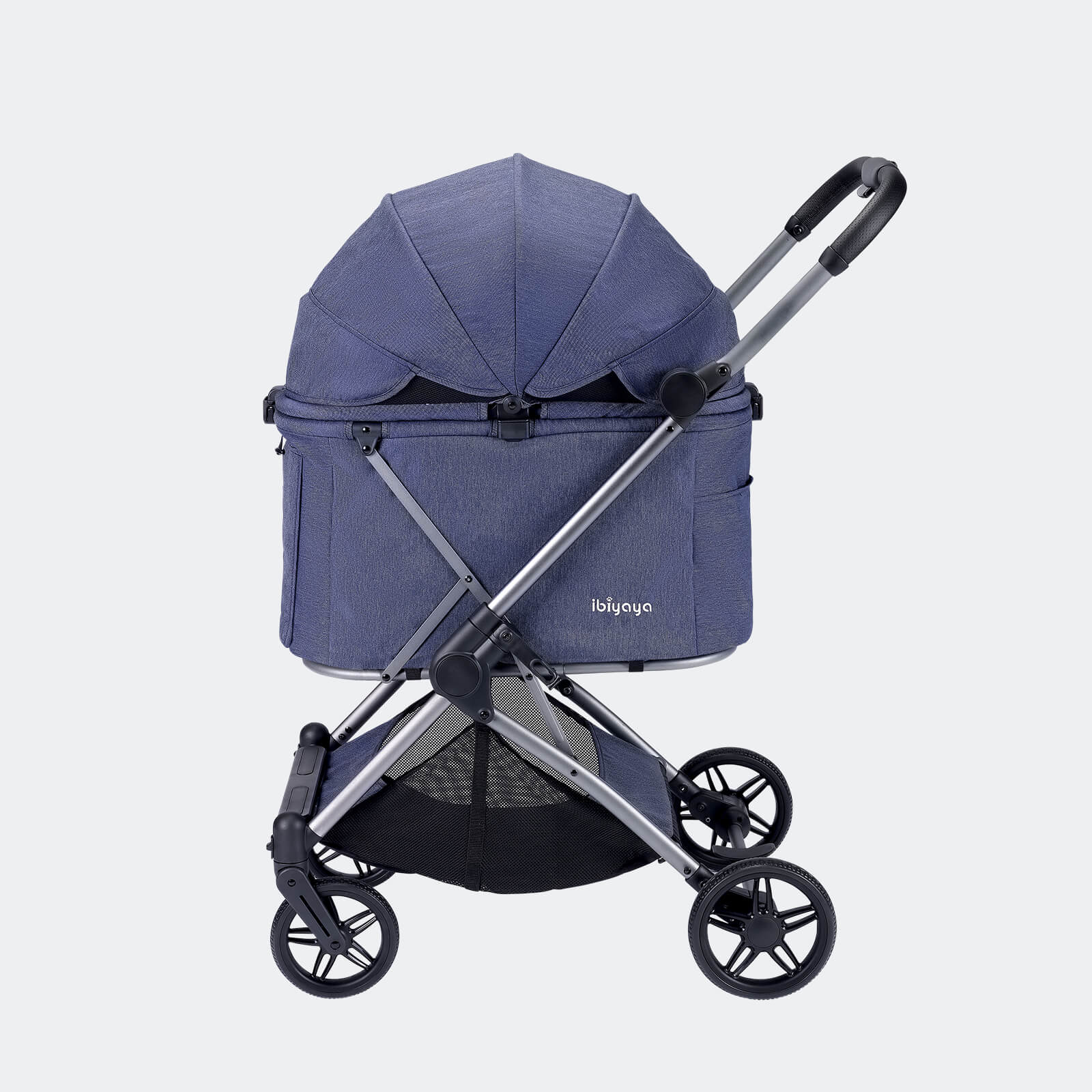 Maxi Deep Carriage Pet Stroller with Puncture-Free EVA-Rubber Wheels