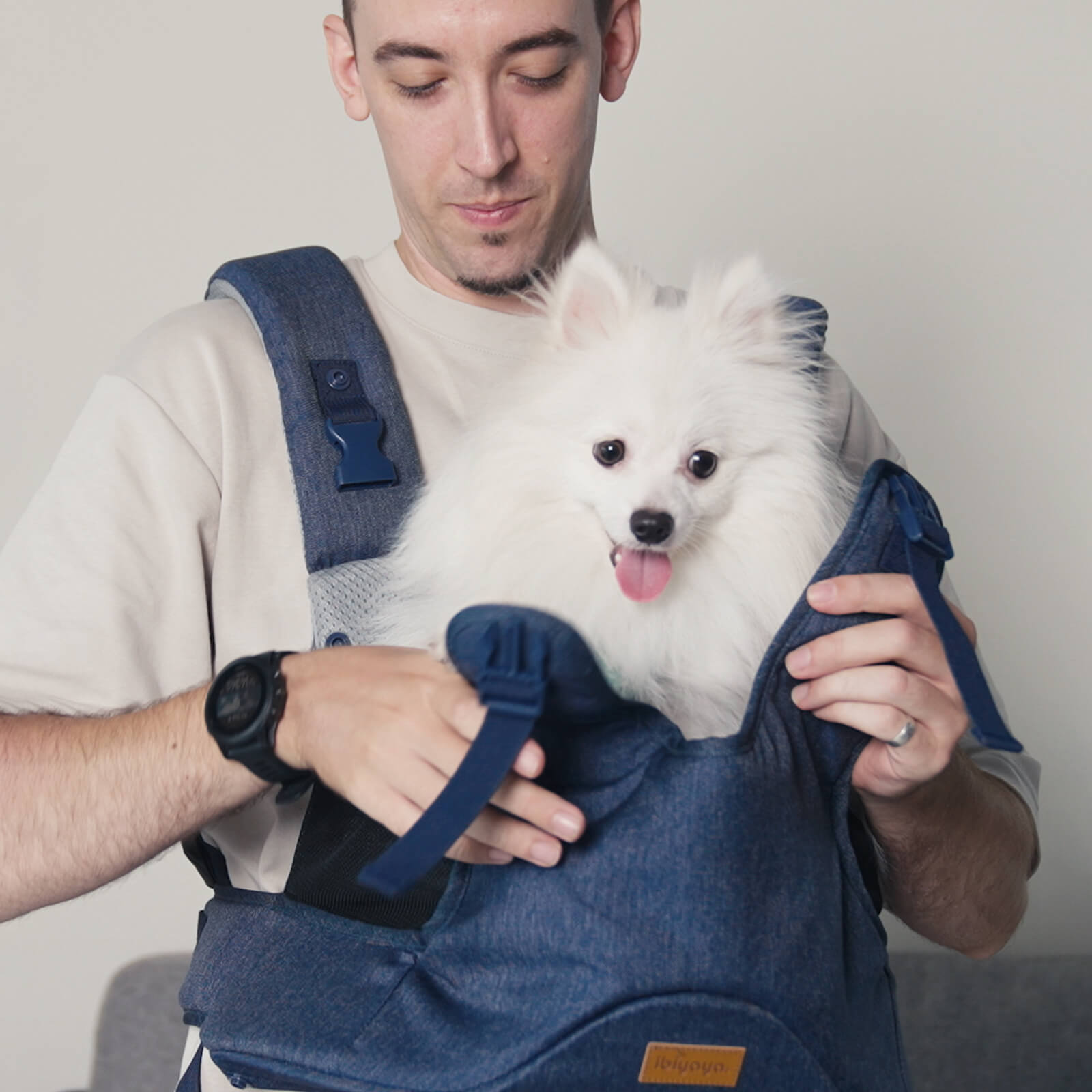 Hug Pack Dog Sling Carrier Pet Front Chest Wrap Carrier