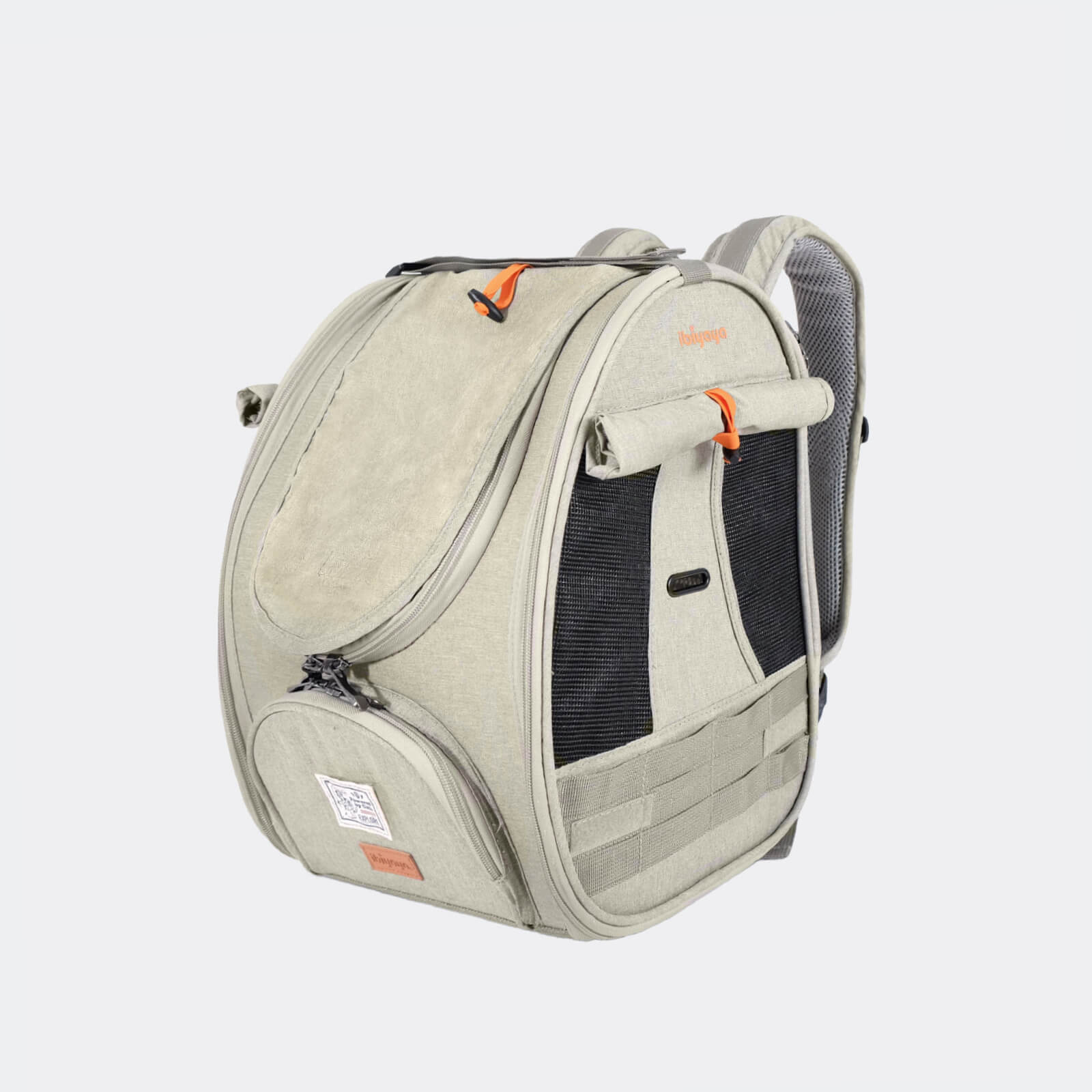 กระเป๋าแมว Ibiyaya Adventure Cat Carrier Backpack พร้อมโครงแข็งและม่านบังสายตา