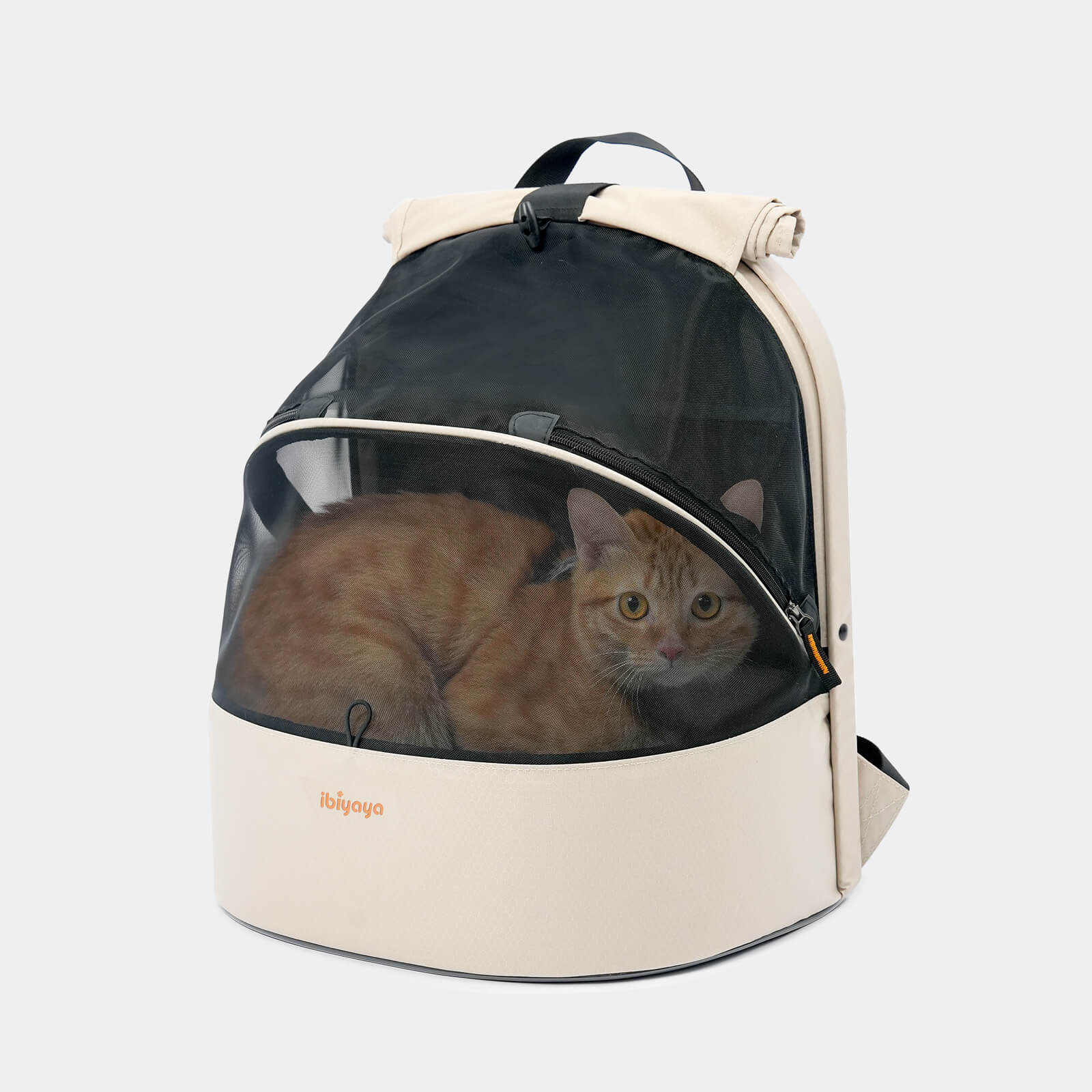 Panorama Zipper-free Small Pet Travel Carrier, Cat-Dog Chest Carrier, with Optional Wheels