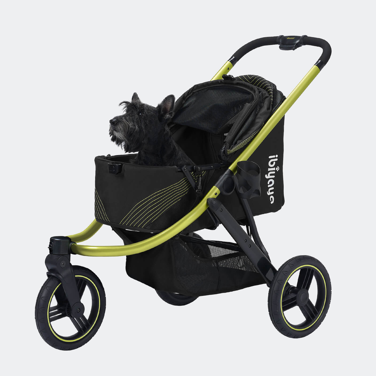 The Beast Pet Jogging Stroller, 3-Wheel All-Terrain Dog-Cat Pram