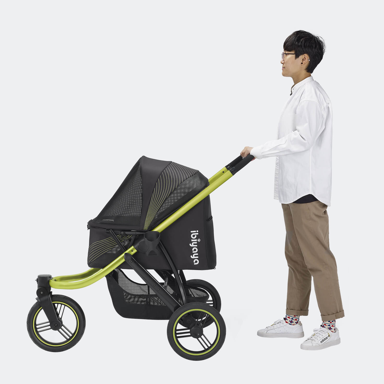 The Beast Pet Jogging Stroller, 3-Wheel All-Terrain Dog-Cat Pram