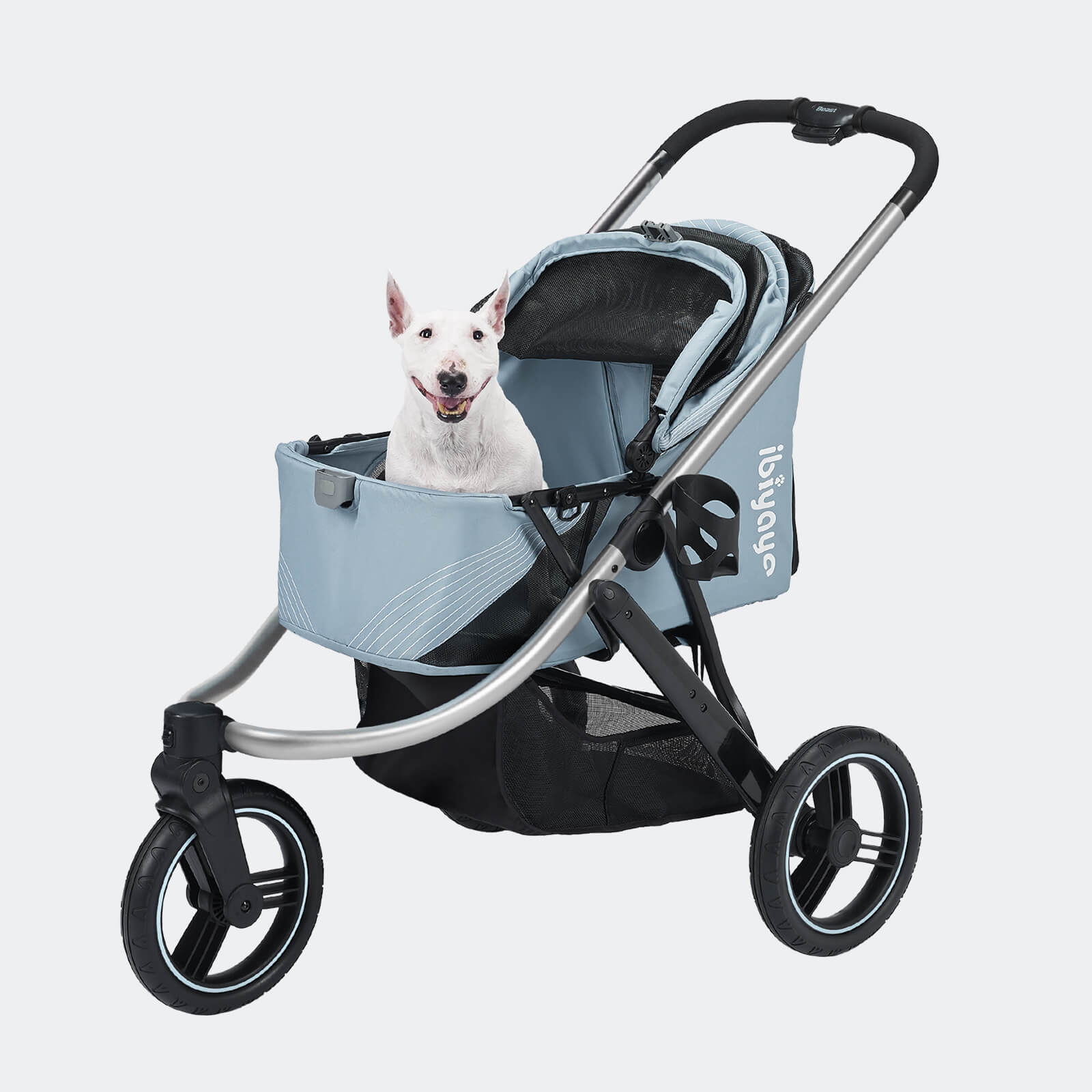 The Beast Pet Jogging Stroller, 3-Wheel All-Terrain Dog-Cat Pram