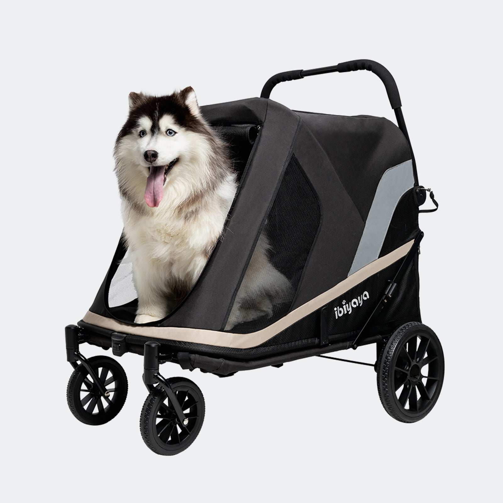 Grand Cruiser Large Dog Stroller, 4-Wheel Dog Pram for Large Breeds, S
