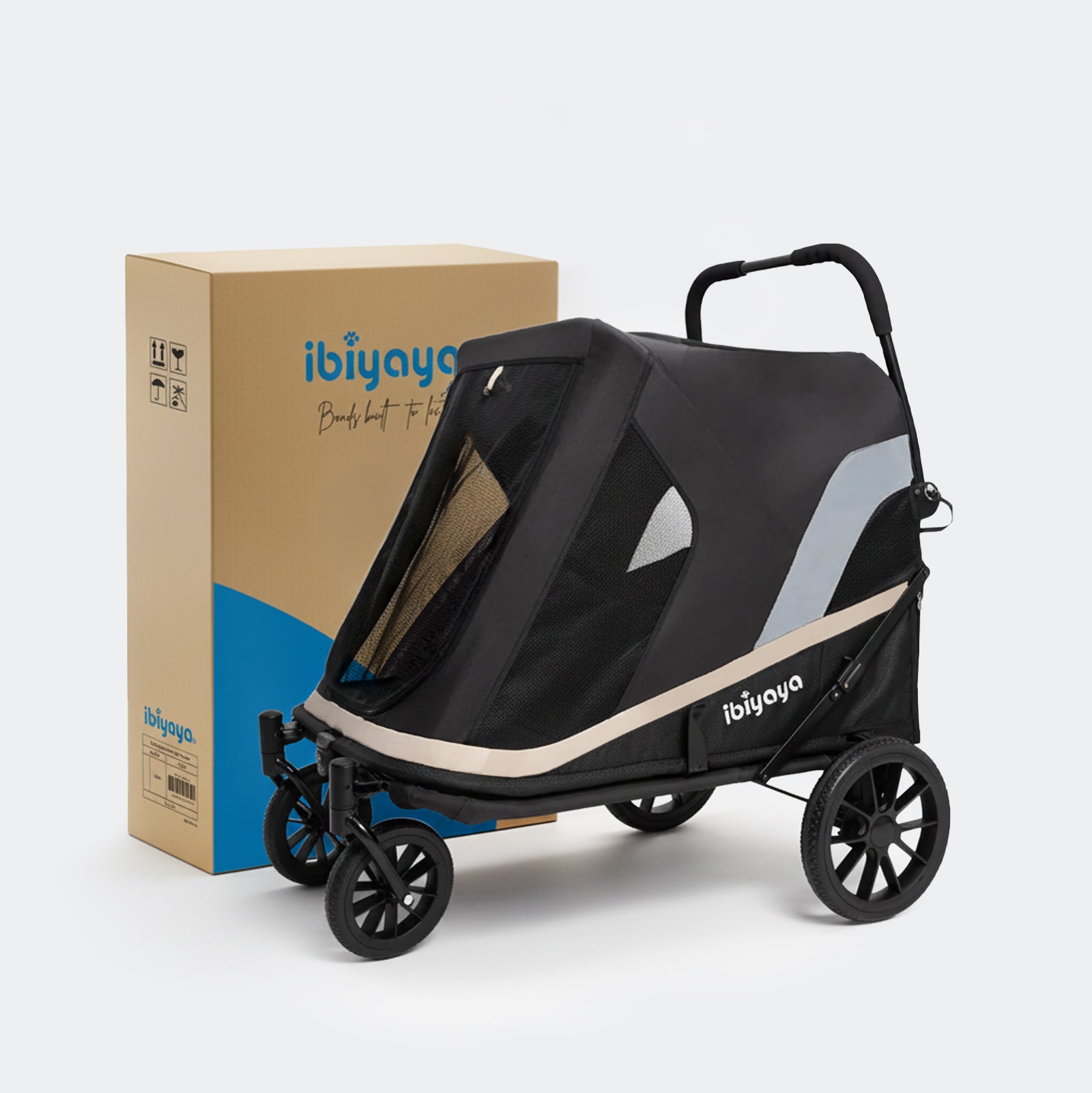 (Open-box item) Grand Cruiser Large Dog Stroller, 4-Wheel Dog Pram for Large Breeds, Senior & Injured Pets