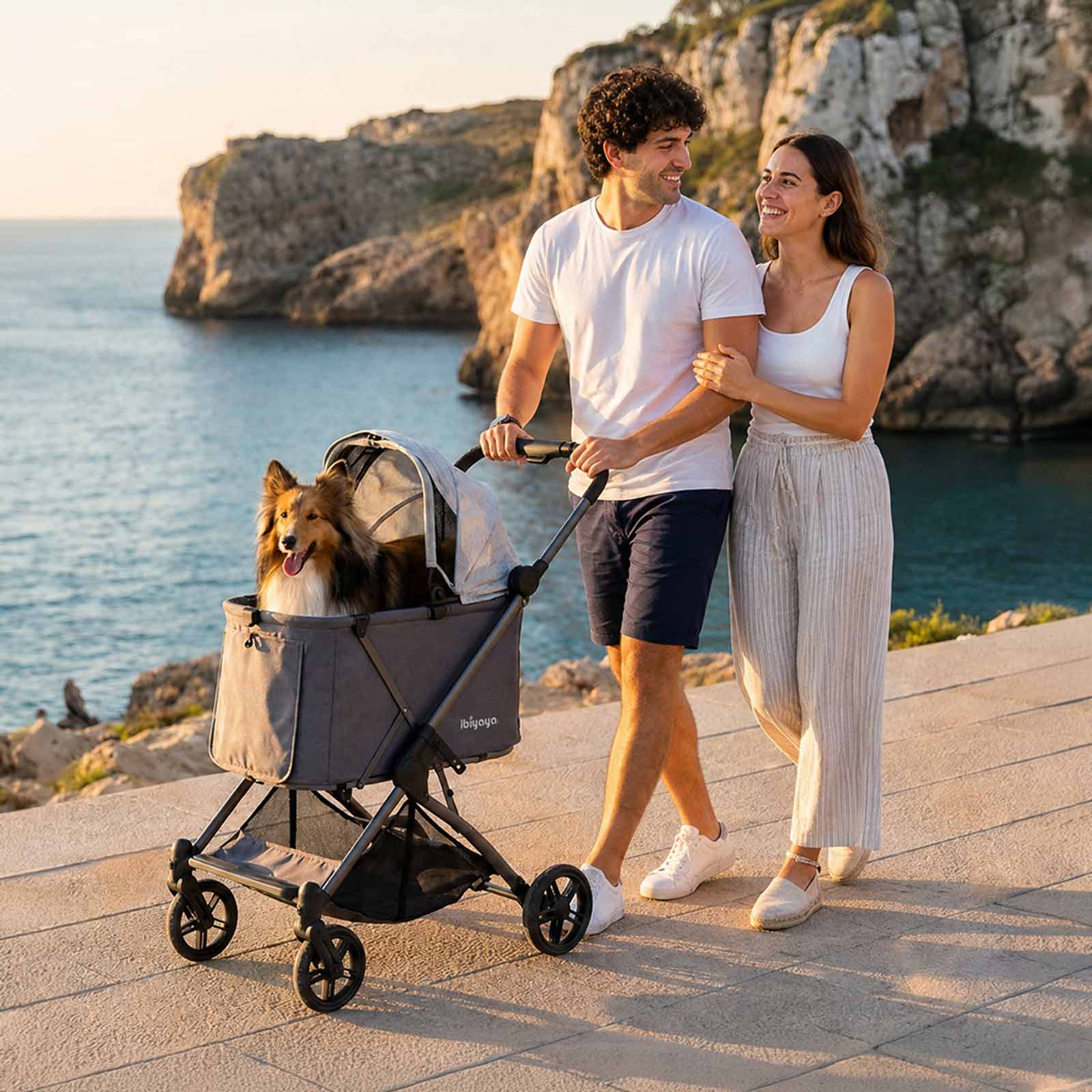 Maxi Deep Pet Stroller – Lightweight deep cabin dog and cat stroller