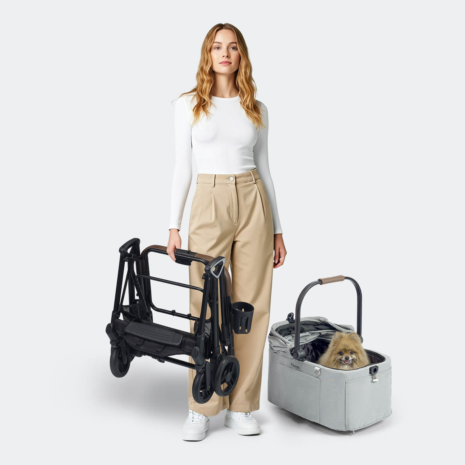 Tinker Small Detachable Pet Stroller – Compact Buggy for Cats & Small Dogs