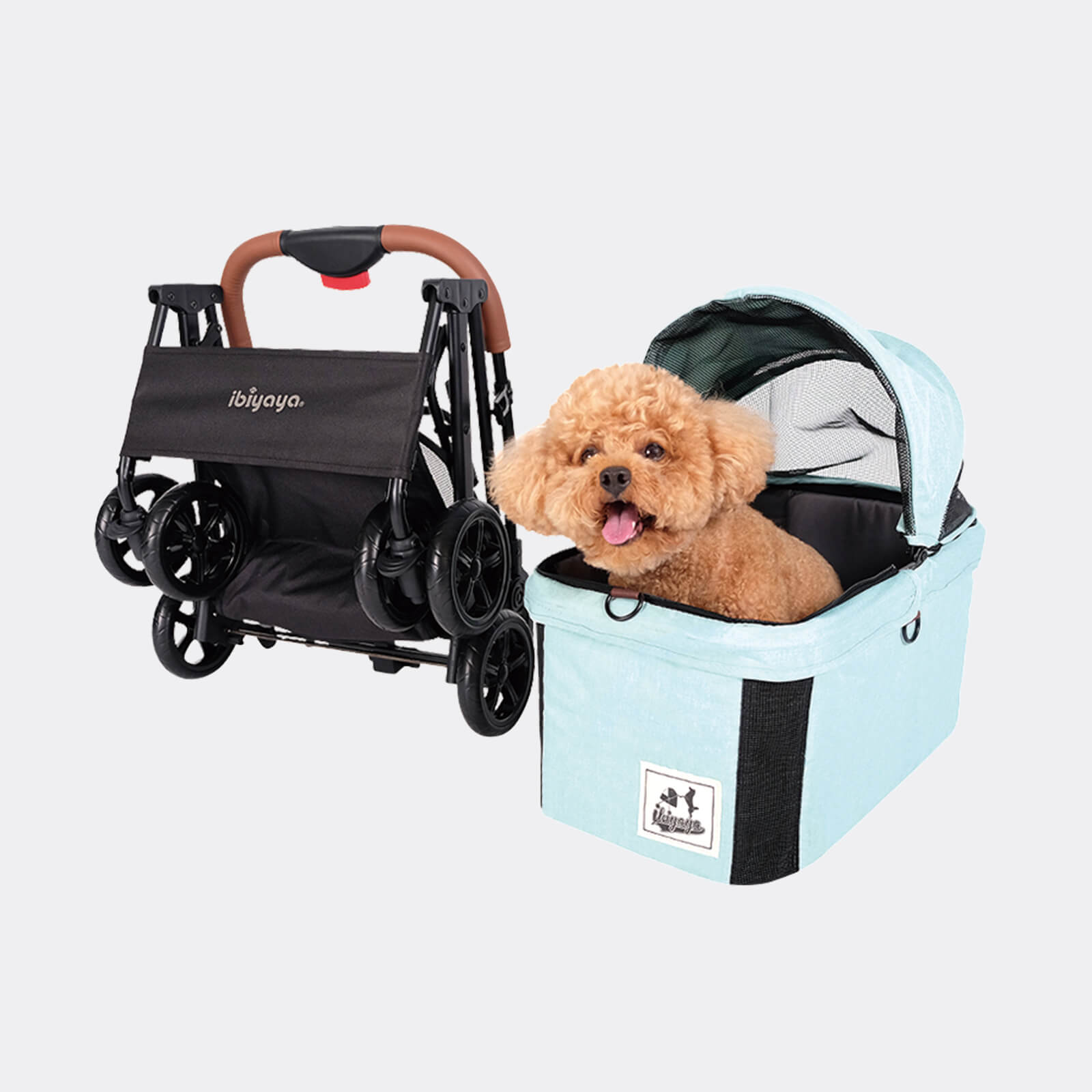 Travois 3 in 1 Pet Stroller with Detachable Carrier