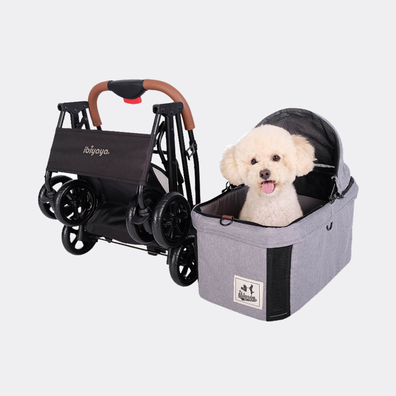 Travois 3 in 1 Pet Stroller with Detachable Carrier