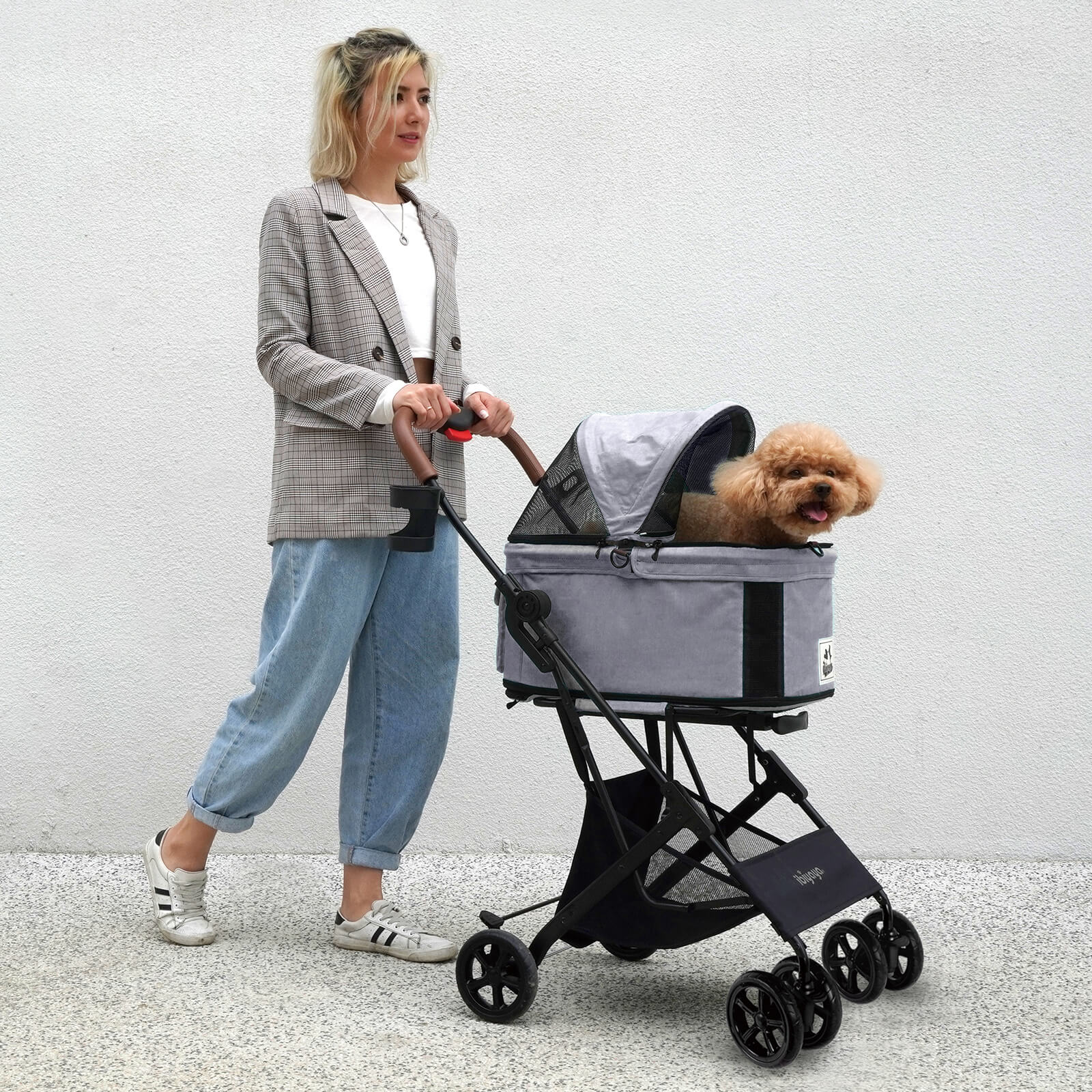 Travois 3 in 1 Pet Stroller with Detachable Carrier