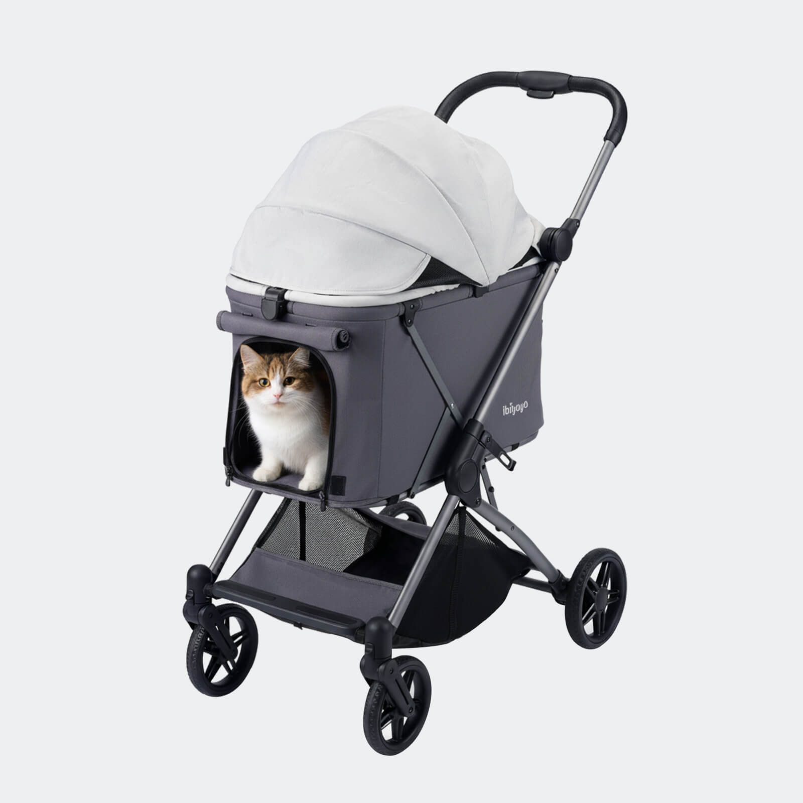 Maxi Deep Carriage Pet Stroller with Puncture-Free EVA-Rubber Wheels